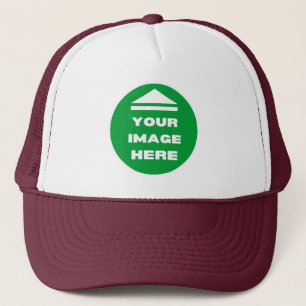 Hat - Ihr Image hinzufügen - Maroon - Personalisie Truckerkappe