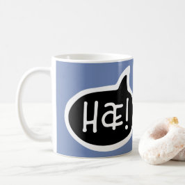 HAT isländische Sprachgrüßblase Kaffeetasse