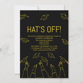 Hat ist aus, Moderne Graduierungspartei Einladung