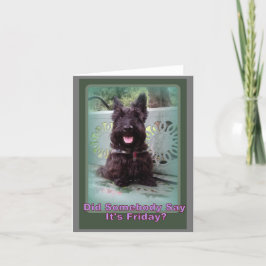 Hat jemand Freitag gesagt? Dankeskarte