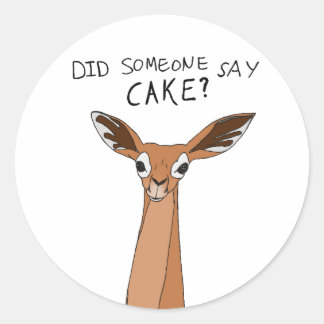 Hat jemand Kuchen gesagt? Runder Aufkleber