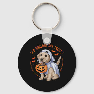 Hat jemand Leckerli gesagt_ Halloween Labrador Hun Schlüsselanhänger