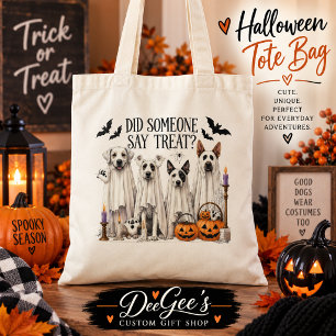 Hat jemand Leckerli gesagt Hund Halloween-Tasche  Tragetasche