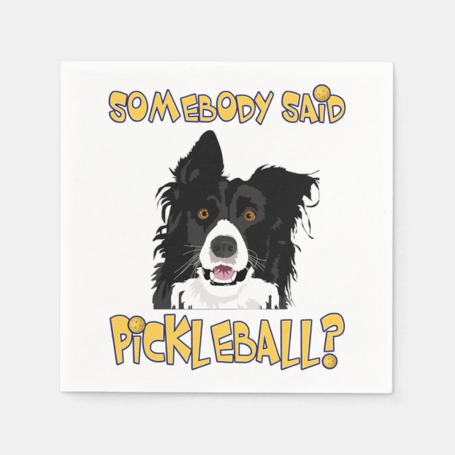 Hat jemand Pickleball gesagt? - Pickleball Dog Serviette (Vorderseite)