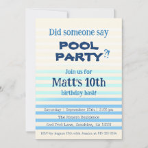 Hat jemand Poolparty gesagt?! Geburtstagseinladung