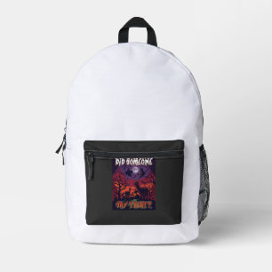 Hat jemand Süßigkeiten gesagt Halloween Alpaka Hex Bedruckter Rucksack
