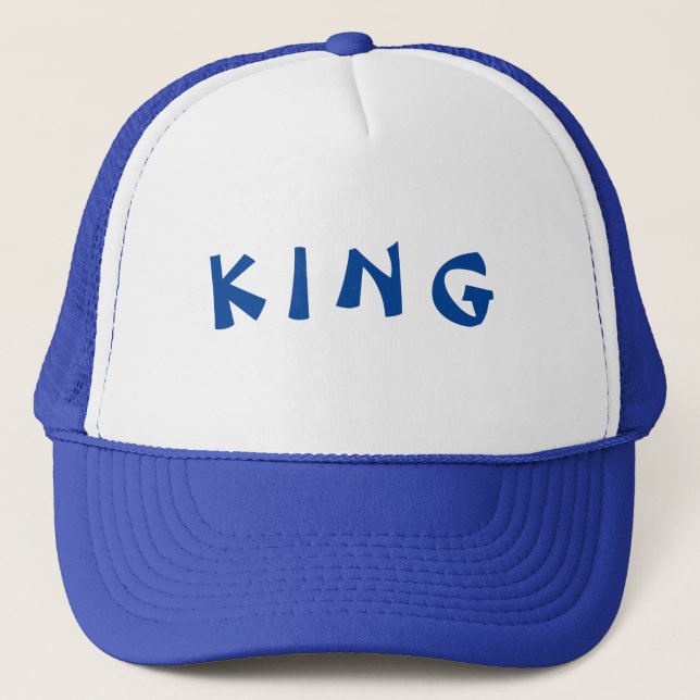 Hat King Cap Custom Text Trucker Hats oder Caps Truckerkappe (Vorderseite)