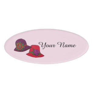 Hat Ladys Namenschild