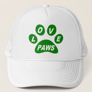 Hat-Liebe Paws Green Truckerkappe