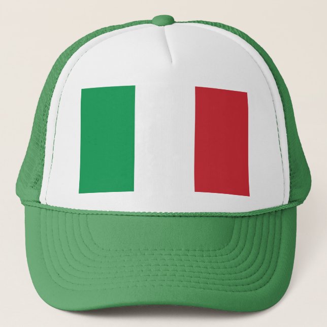 Hat mit der Flagge Italiens Truckerkappe (Vorderseite)