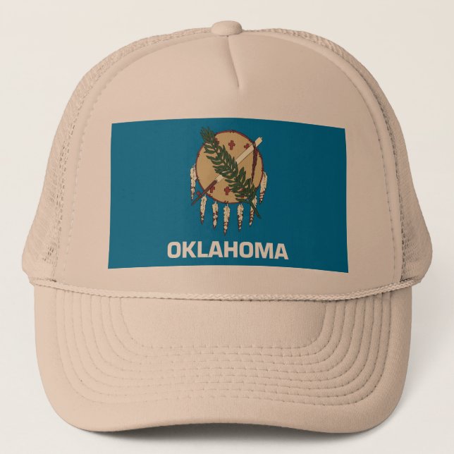 Hat mit Flag Oklahoma Staat - USA Truckerkappe (Vorderseite)