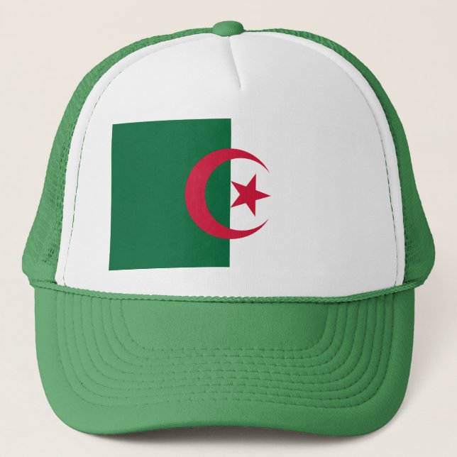 Hat mit Flagge Algeriens Truckerkappe (Vorderseite)