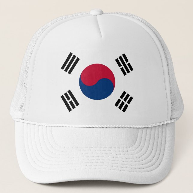 Hat mit Flagge Südkoreas Truckerkappe (Vorderseite)