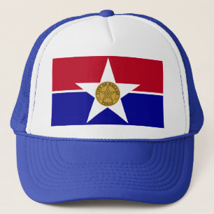 Hat mit Flagge von Dallas, Texas, USA Truckerkappe