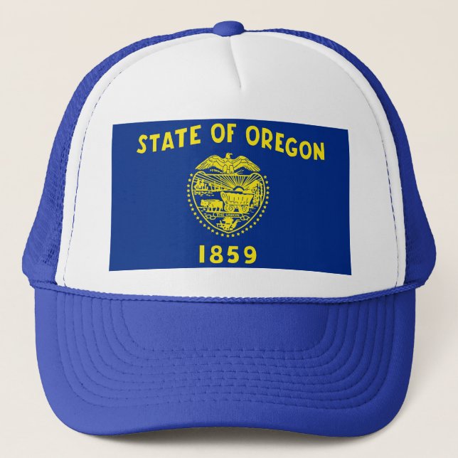 Hat mit Flagge von Oregon Staat - USA Truckerkappe (Vorderseite)