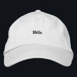 Hat mit hallelligem Text Bestickte Baseballkappe<br><div class="desc">So schön</div>