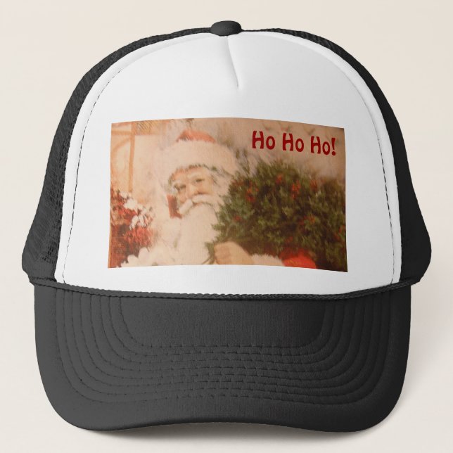 Hat mit Santa Ho Ho Truckerkappe (Vorderseite)
