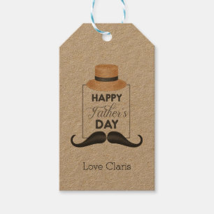 Hat Mustache Father's Day-Geschenktag Geschenkanhänger