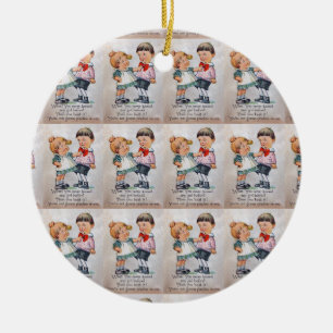 Hat noch nie ein Mädchen geküsst? Keramik Ornament