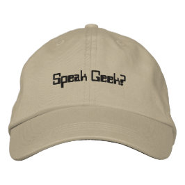 Hat oder Cap für Geeks - Geek Hat - SPEAK GEEK? Bestickte Kappe