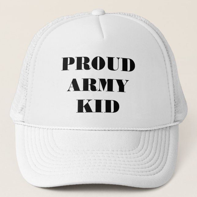 Hat Proud Army Kid Truckerkappe (Vorderseite)