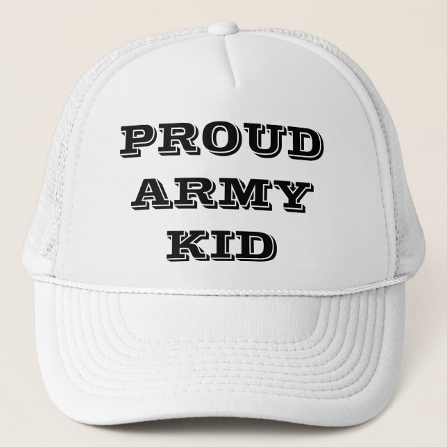 Hat Proud Army Kid Truckerkappe (Vorderseite)