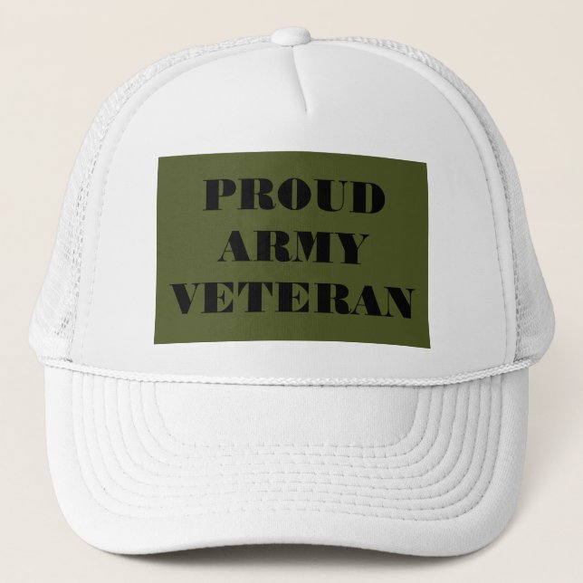 Hat Proud Army Veteran Truckerkappe (Vorderseite)