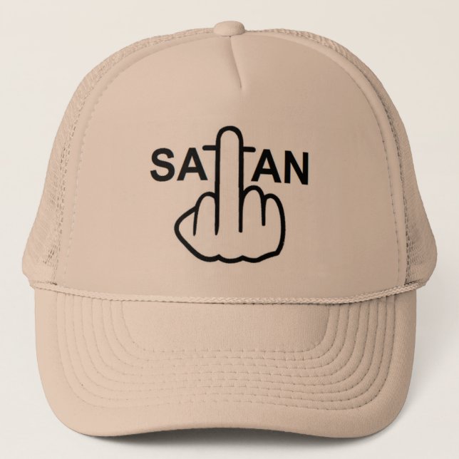 Hat Satan Drehte Truckerkappe (Vorderseite)