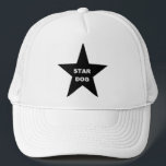 Hat Star Dog auf Black Star Truckerkappe<br><div class="desc">Hat Star Dog auf Black Star</div>