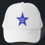Hat Star Dog auf Blue Star Truckerkappe<br><div class="desc">Hat Star Dog auf Blue Star</div>