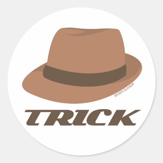 Hat Trick - Geschenke für Sportfans Runder Aufkleber (Vorderseite)