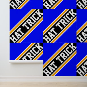 HAT TRICK Karierte Blaue Orange Schwarze Hockey St Tapete