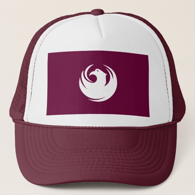 Hat with Flag of Phoenix, Arizona Truckerkappe (Vorderseite)