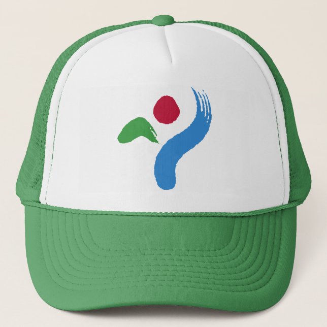 Hat with Flag of Seoul, South Korea Truckerkappe (Vorderseite)