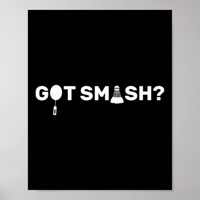 Hat zerschmettert_ Lustiger Badminton-Shuttle Badm Poster (Vorne)
