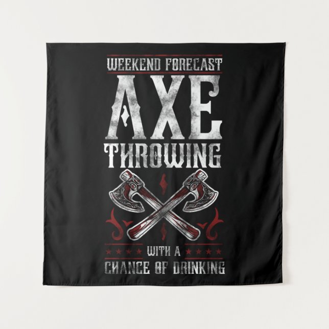 Hatchet Ax, der Lumberjack Bier Chance Wandteppich (Vorderseite)