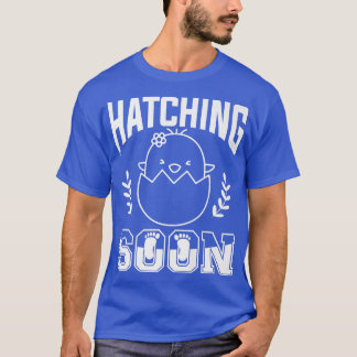 Hatching Bald Schwangerschaft Ankündigung Geschlec T-Shirt