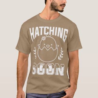 Hatching Bald Schwangerschaft Ankündigung Geschlec T-Shirt