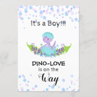 *~* Hatching Dinosaur Baby Boy Shoy Invitation