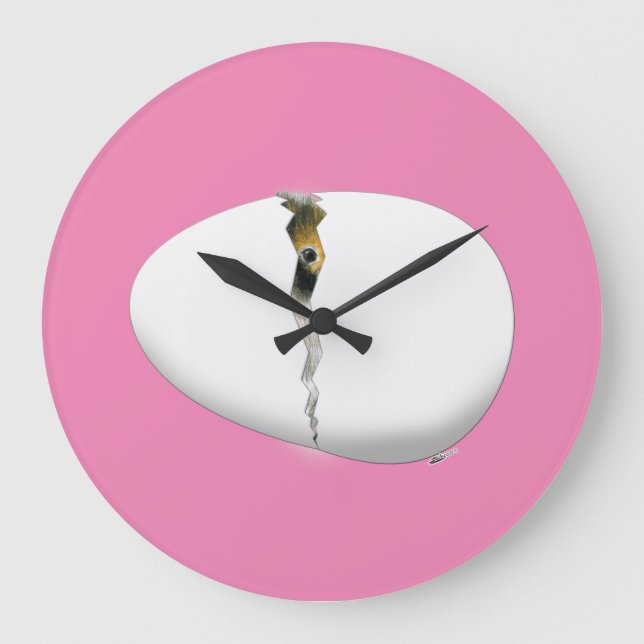 Hatching Egg Große Wanduhr (Vorderseite)