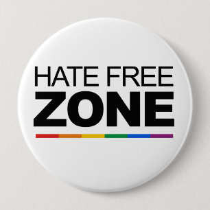 HATE FREE ZONE BUTTON