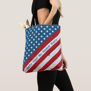 Hate hat keine Zuhause hier USA Patriotic Rustikal Tasche