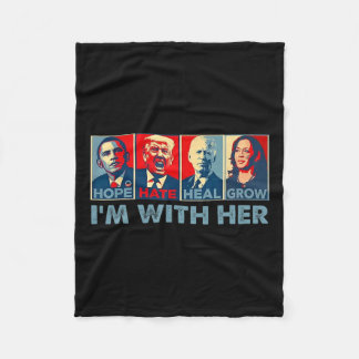 Hate Heal Stimmabgabe für 2024 Präsident Kamala Ha Fleecedecke