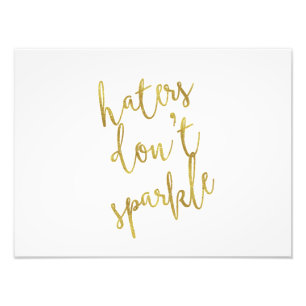 Hater Sparkeln Sie keine Imitate  Gold Foil Glitze Fotodruck