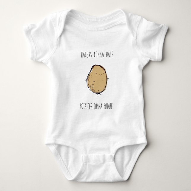 Haters Gonna Hate Baby Strampler (Vorderseite)