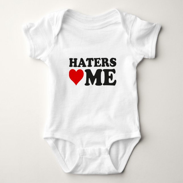 Haters Liebe Baby Strampler (Vorderseite)
