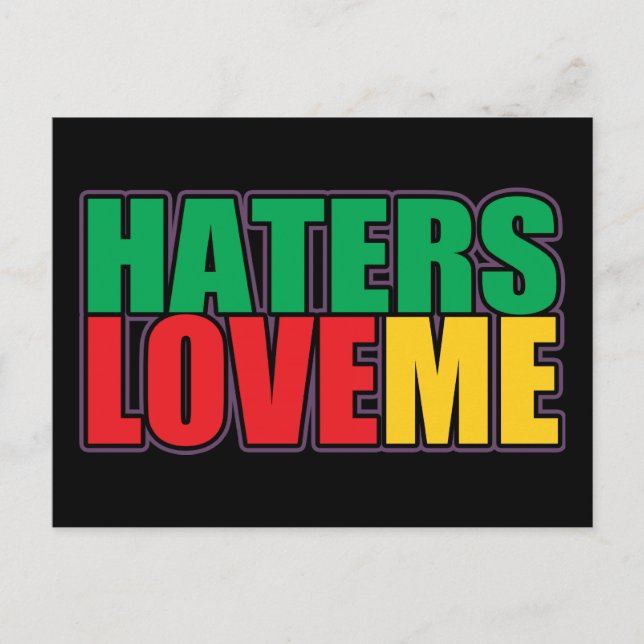 Haters Liebe Postkarte (Vorderseite)