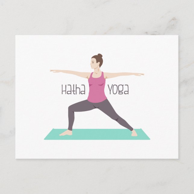 Hatha Yoga Postkarte (Vorderseite)