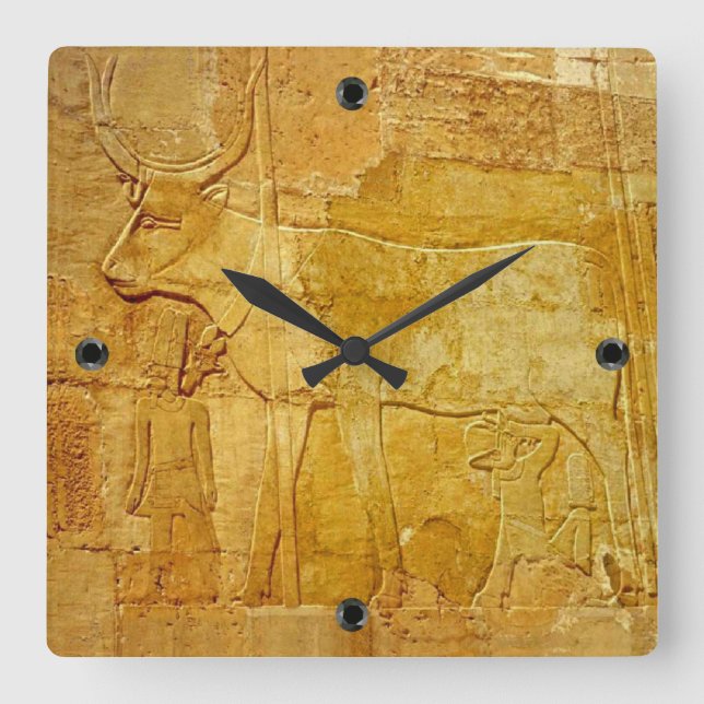 Hathor-1-Quadratwanduhr Quadratische Wanduhr (Vorderseite)