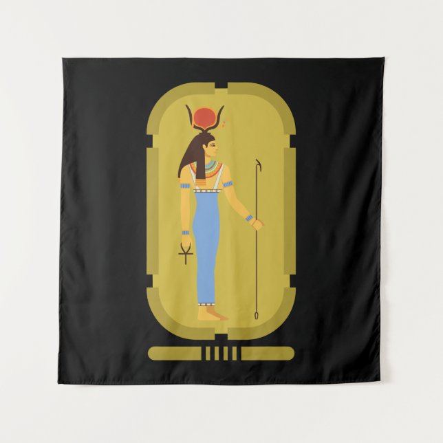 Hathor Ägyptische Göttin Wandteppich (Vorderseite)